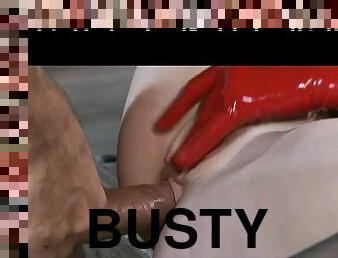 Busty Dominatrix Audrey Hollander Shaves Her Slave Before Anal Sex