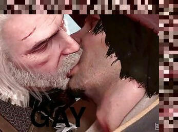 Gay Game Characters Kiss with Tongue