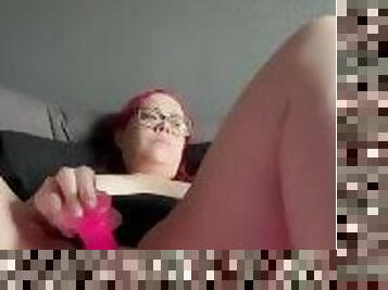 BBW stepmom MILF fucks pussy with dildo and a vibrator