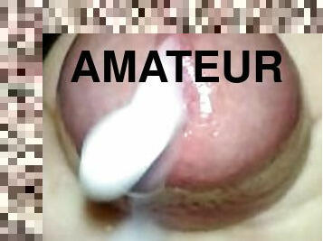 Extreme close up, precum  and watch pumping cum HD.