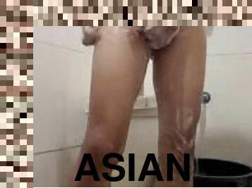 asyano, ligo, tatay-ama, dyakol-masturbation, baguhan, talsik-ng-tamod, malaking-titi, dyakol, tamod, solo