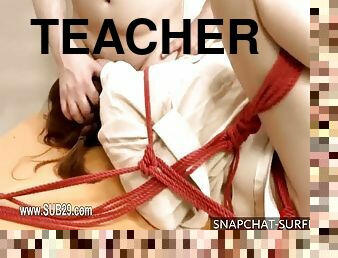 Extreme dildo anal loving with rope bdsm teacher