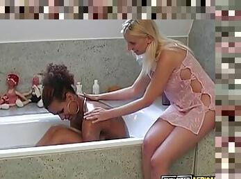 I caught my wife licking Ethiopian pussy in the bathroom