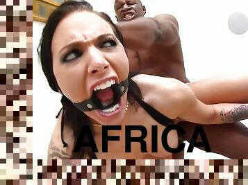 Juelz Ventura takes Prince Yahshuas huge African prick in her shaved pussy.