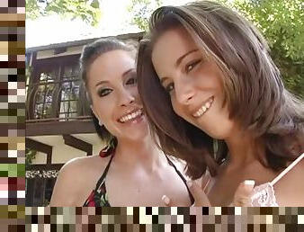 Randi Wright And Kelly Kline In Hardcore POV Outdoor Threesome