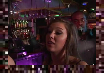 Whore gets fucked on a bar