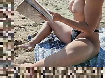 cul, nudiste, public, amateur, ejaculation-sur-le-corps, plage, bout-a-bout, dure, seins-nus