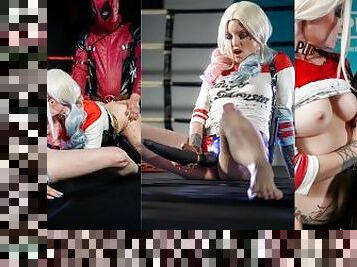 PLAYTIME Cosplay Harley Quinn Gets Fucked Doggystyle (Orgy)