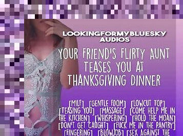 ASMR  Your Friend's Busty Aunt Sucks and Fucks You at Thanksgiving Dinner