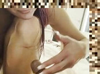 asiatique, amateur, milf, branlette, massage, casting, ejaculation