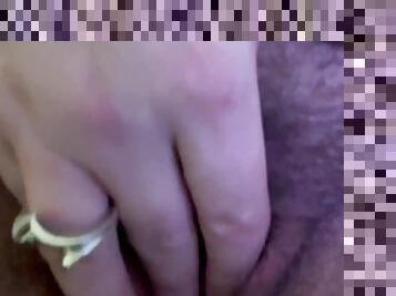 clito, poilue, masturbation, chatte-pussy, amateur, douce, solo, géant, taquinerie