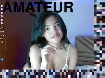 clito, amateur, jouet, point-de-vue, webcam, mignonne, philippine, bite