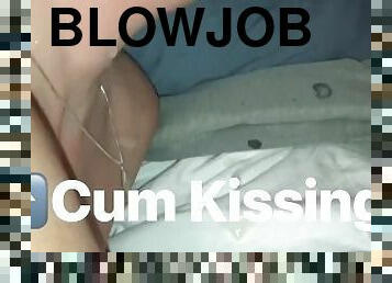 Huge Cum Facial & Cum Kissing After POV Blowjob