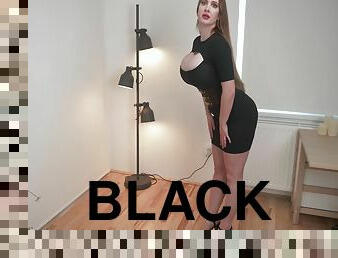 Date Night Fantasy: Posing And Teasing In Little Black Dress