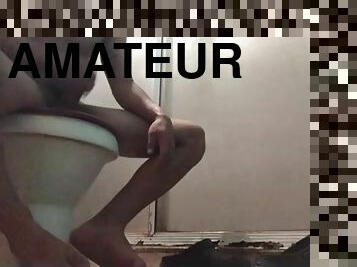 I record my best friends stepfather in his bathroom, young dark-skinned Latino father - Jovenpoder