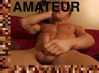 cul, masturbation, amateur, ejaculation-sur-le-corps, énorme-bite, gay, branlette, massage, solo, musclé