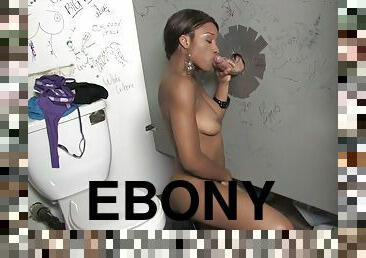 Hardcore Interracial Gloryhole as an Ebony Babe Sucks