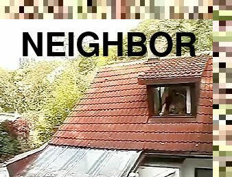 Neighbor couple fucks in the window