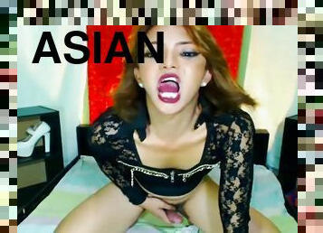 Asian Shemale Gets Wild and Horny