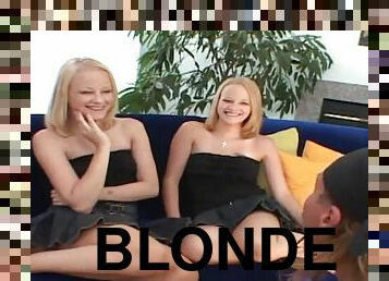 Duo of blonde chicks gets the amazing pounding from a big dong
