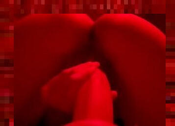 Cant stop fucking my slutty lil hole. Lesbian taking big thick dick