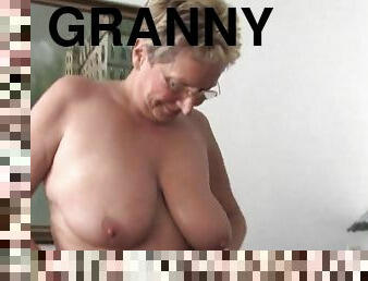 Hot Blonde Granny and her affair