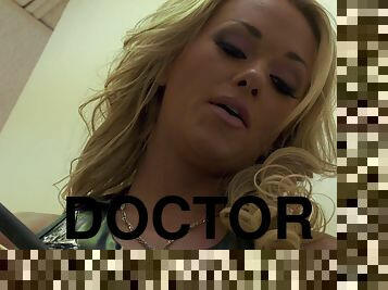 Fake tits nurses get fucked by their supervising doctor in a threesome