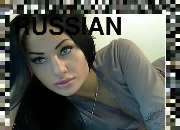 Russian with Perfect face showing and masturbating for a customer