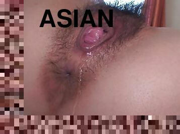 Asian sucking the dick in deep close up then fucks