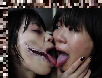 Japanese Slit Mouthed Woman lesbian play Subtitled