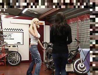 Lovely Lesbian In Jeans Getting Drilled Using Massive Toys
