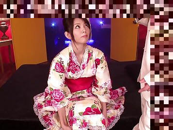 Lovely Mayu Nozomia in Traditional Outfit Sucking and Fucking