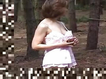 Woodland striptease with Anna J