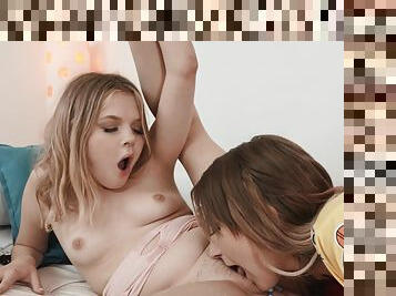 Insolent girls lick each other's wet pussies in fabulous home duo
