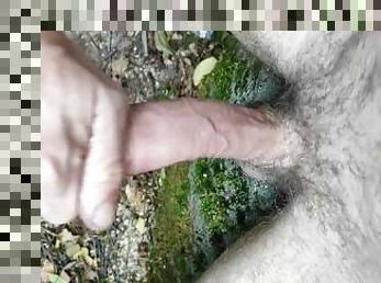 Jerking Outdoor Torture muschroom head to cumshot