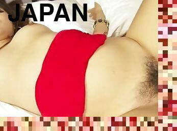 Japanse with hairy cunt enjoy a nice cock