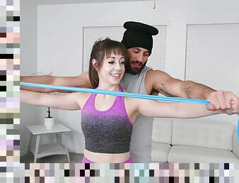 Superb wife fucked by her personal trainer and juiced like a whore