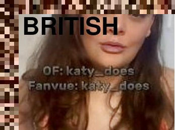 British MILF Katy does mirror blowjob