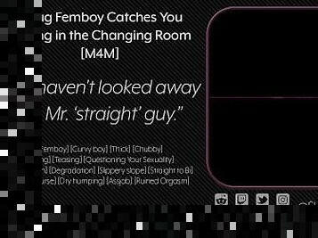 [M4M] Smug Femboy Catches You Staring in the Changing Room - Audio