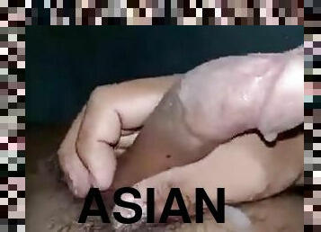 asiatique, masturbation, amateur, mature, énorme-bite, hardcore, branlette, joufflue, solo, bite