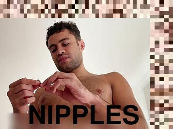 I feel pleasure - playing with nipples while fucking