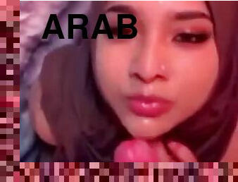 Arab babe gets facialized after doggy style sex