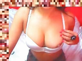 See her luscious big tits in the webcam video