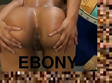 Cute Ebony Hoe With Small Tits Loves White Cock In Her Twat