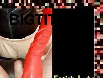 store-pupper, handjob, bdsm, fetisj, latex, brunette, dukke, gummi