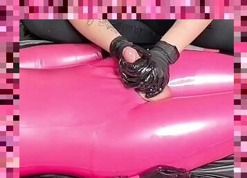 Trans slave in latex post orgasm torture TRAILER