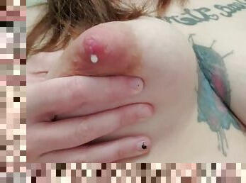 Tattooed Mommy Drips Milk