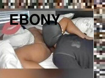 Feasting on ebony pussy !