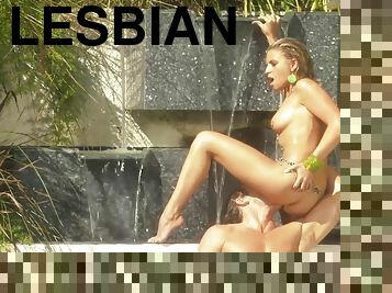 Dazzling Blonde Bitch Gets Fucked Hard By The Poolside