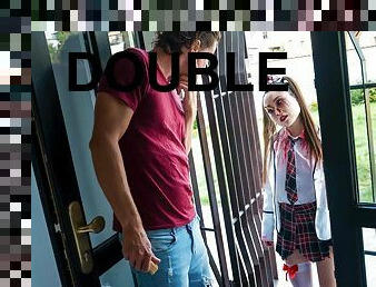 Yiming Curiosity & Nick Ross in Zombie Teen Halloween Double Team - SexyHub